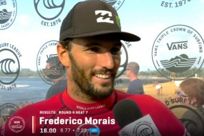 Frederico Morais em entrevista ao webcast após passagem aos quartos de final do Hawaiian Pro 2019