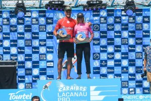 Ramzi Boukhiam e Zahli Kelly campeões em Lacanau. 