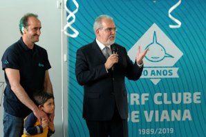 João Zamith juntamente com o Presidente da Câmara de Viana do Castelo durante a celebração dos 30 anos do Clube