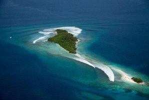 Vista aérea da ilha de ilha de Thanburudhoo. Foto:Travel Centre Maldives