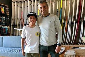 Martim Nunes e Álvaro Costa, CEO da Polen Surfboards.