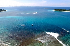 The inspiring air view of Kandui Island - Mentawais - Indonesia
