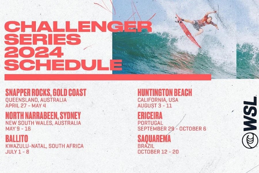 WSL divulga o calendário para o Challenger Series 2024 Ericeira segue