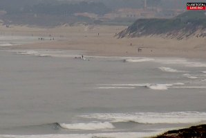 Praia da Aguçadoura esta manhã pelas 09:00 horas