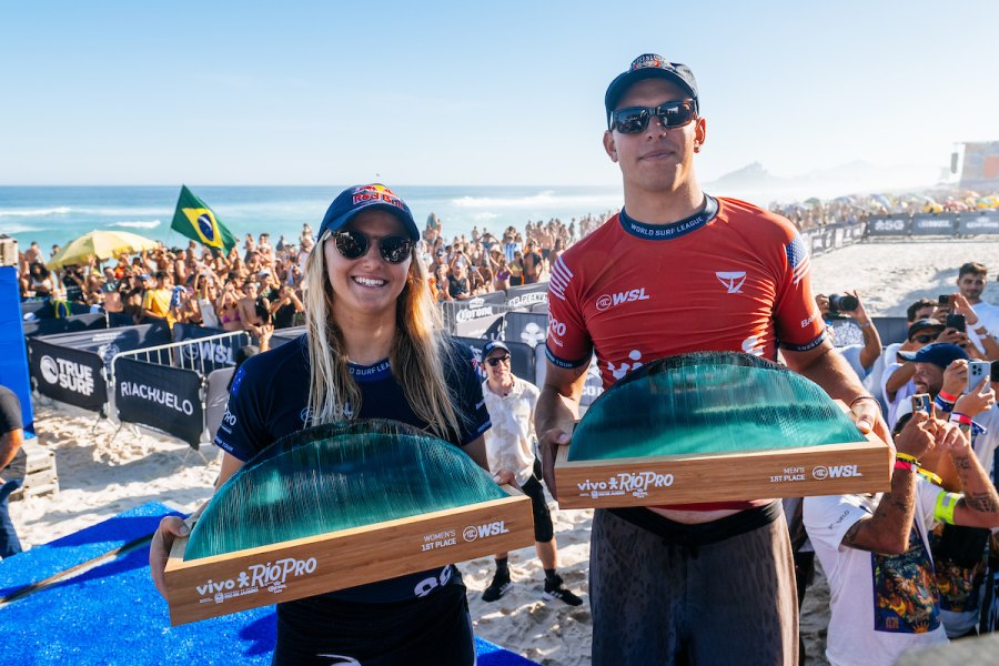"Fim da hegemonia brasileira no Rio": Molly Picklum e Cole Houshmand conquistam o VIVO Rio Pro