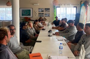 Momento em que começou a reunião em São Torpes