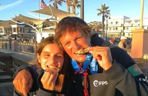 Marta Paço com o seleccionador nacional Tiago Prieto