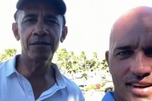 KELLY SLATER APROVEITA PAUSA NO CT PARA JOGAR GOLF COM BARACK OBAMA