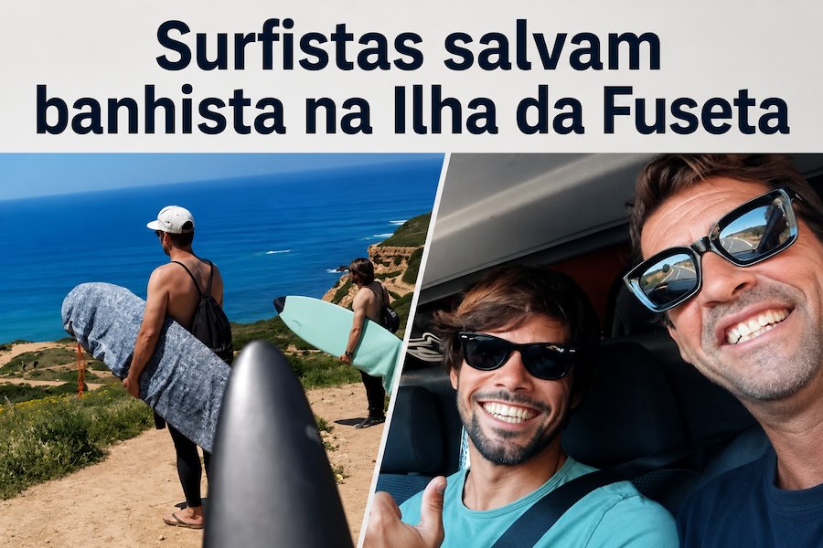 Surfistas salvam turistas em risco de afogamento na Ilha da Fuseta e alertam para falta de nadadores-salvadores