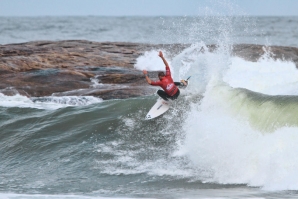 Dusty Payne em ação, ontem, na ronda 1