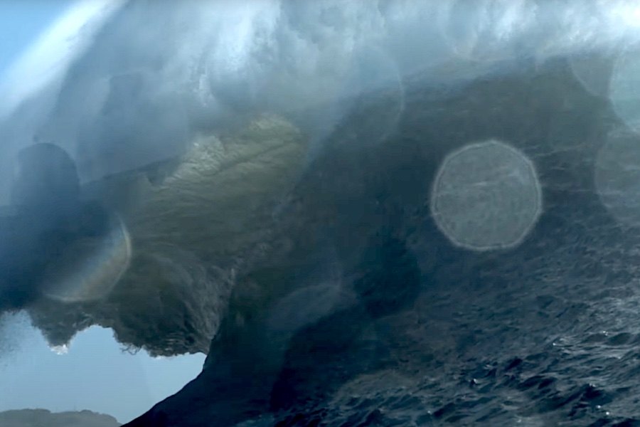 Uma nova dimensão do surf apresentada na Praia do Norte - As filmagens dentro de agua
