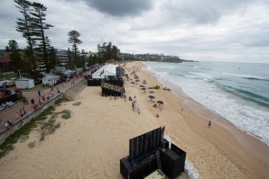 A estrutura em Manly Beach