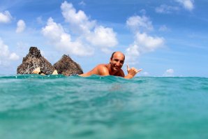 Julio Adler em Fernando de Noronha / 2012 - Foto Nilton Baptista