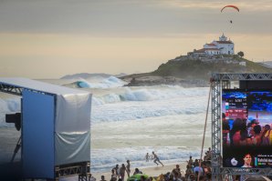 Vista da onda e local do evento