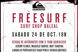 Team Quiksilver: sessão de autógrafos na Freesurf Surf Shop Baleal