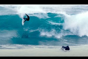 Uma jornada de surf no inicio de Janeiro nas ondas Algarvias
