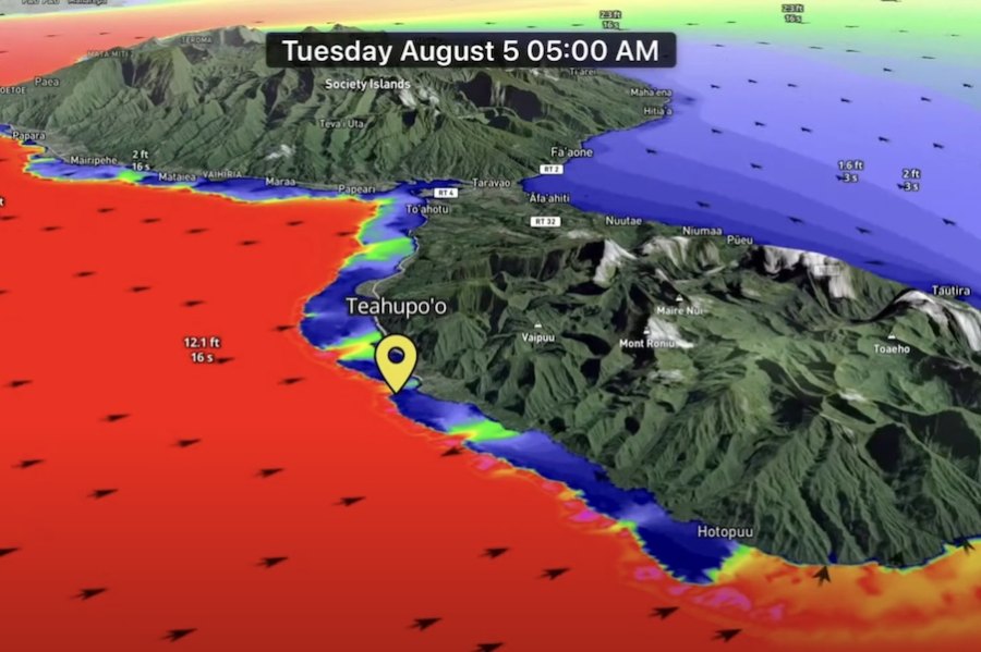 Teahupo’o recebe ondulação gigante e transmissão ao vivo antes do inicio do Lexus Tahiti Pro