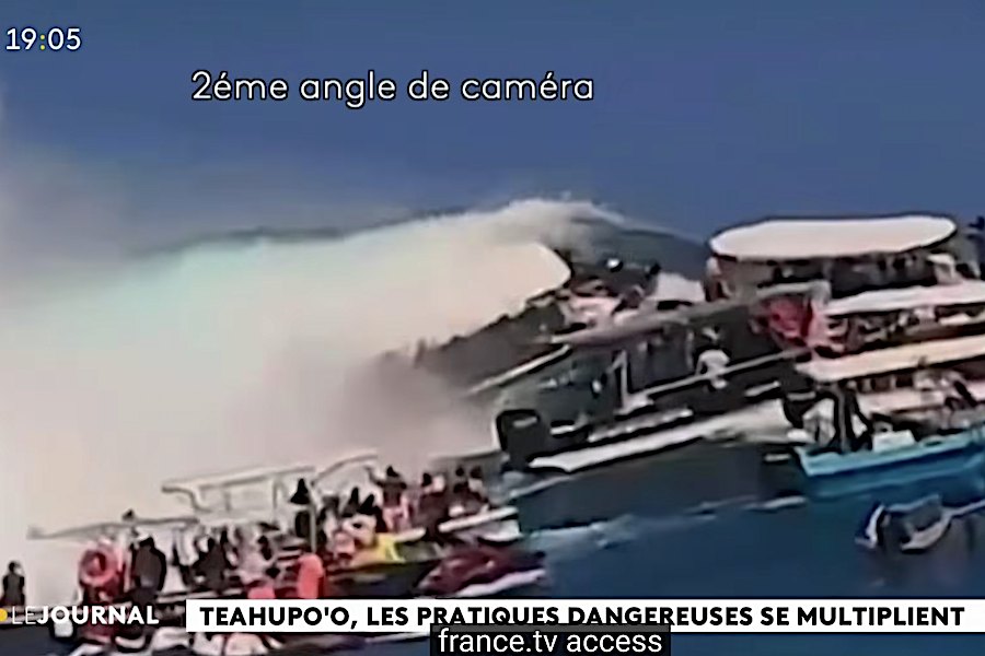Caos em Teahupo’o: barcos no canal colocam surfistas em perigo