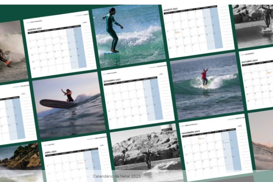 O Calendário 2023 da Idden realça o espírito solidário do surf e do longboard