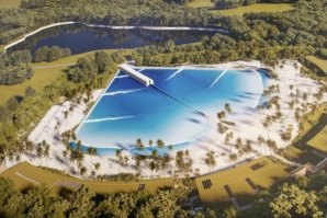 Está quase finalizada a construção da piscina que produz 1000 ondas por hora a 70km de São Paulo