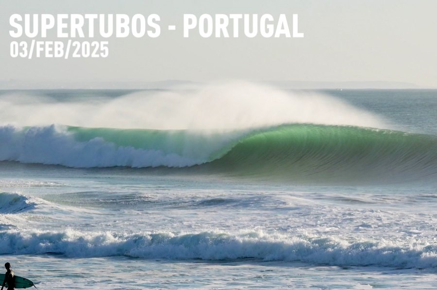 Ondas Pesadas em Supertubos, com periodo de 17 Segundos, permite Surf de alta qualidade em Peniche