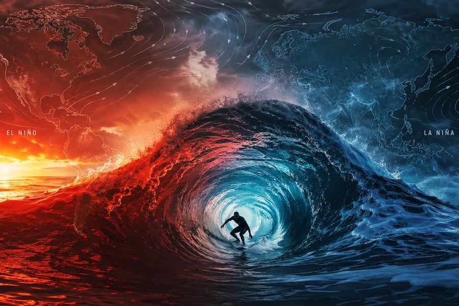 El Niño pode chegar já em maio: o que significa para as ondas em 2026 ?
