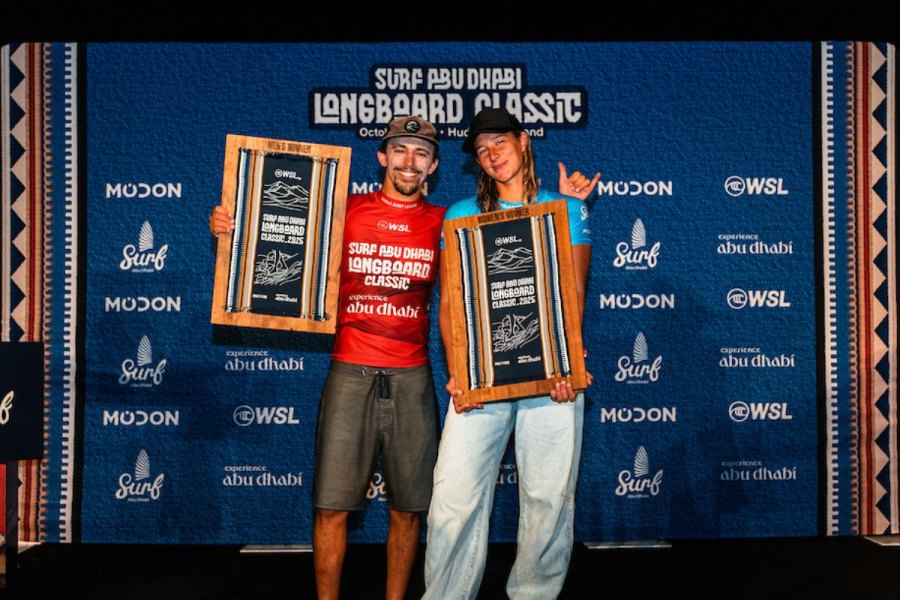 Honolua Blomfield e Edouard Delpero vencem o Surf Abu Dhabi Longboard Classic 2025