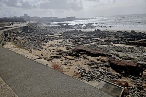 Foto da Praia de Matosinhos tirada este dia 8 de Fevereiro