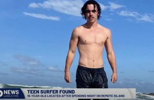 O surfista foi encontrado com saúde