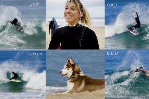 Coco Ho, Steph Gilmore, Juliette Lacome e Maud Le Car num Outubro de surf por terras francesas