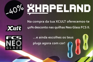 Xhapeland oferece 40% de desconto em quilhas Neo Glass FCS II