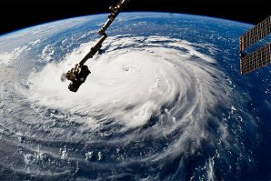 O furacão Florence visto do espaço. 