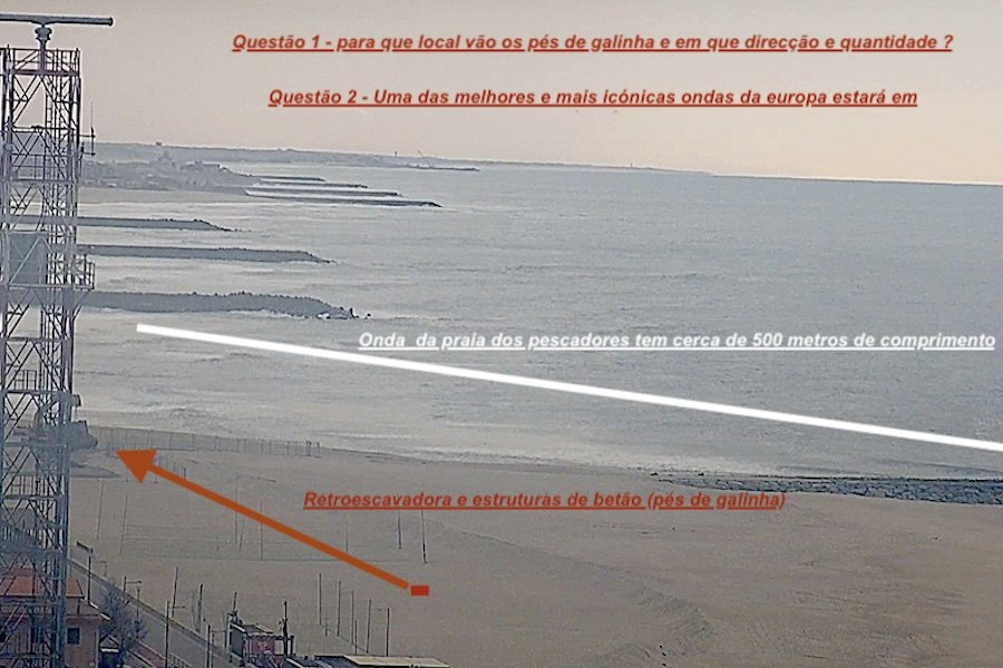 Estrutura montada em Espinho levanta preocupação: Surftotal investiga possível obra na Praia dos Pescadores