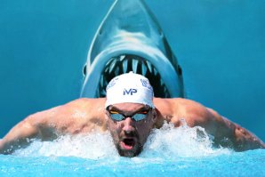 Michael Phelps vai competir com um tubarão-branco.