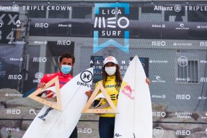 VASCO RIBEIRO E TERESA BONVALOT VENCEM 3ª ETAPA DA LIGA MEO SURF 2020